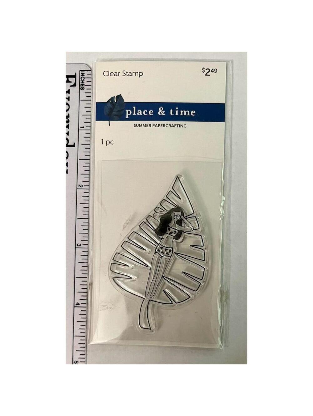 Place & Time Tropical Leaf Design Clear Stamp Nature Theme 2023